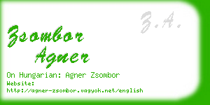 zsombor agner business card